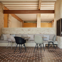 Bat Dining Chair - Front Upholstered - Plastic Base