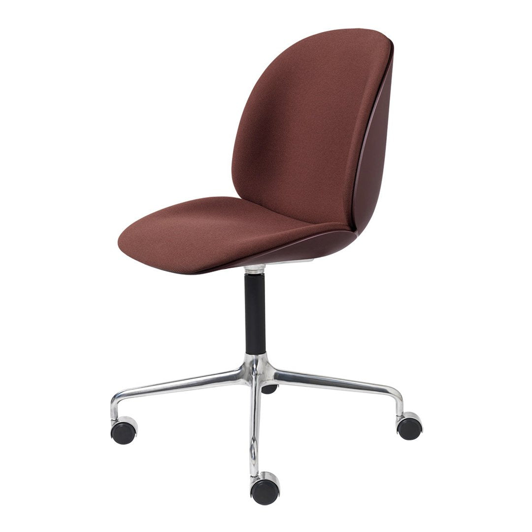 Beetle Meeting Chair - Aluminum 4-Star Base w/ Castors - Front Upholstered