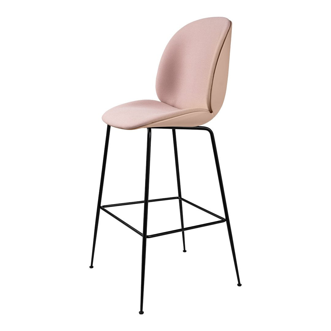 Beetle Bar Chair - Front Upholstered - Black Matt Base