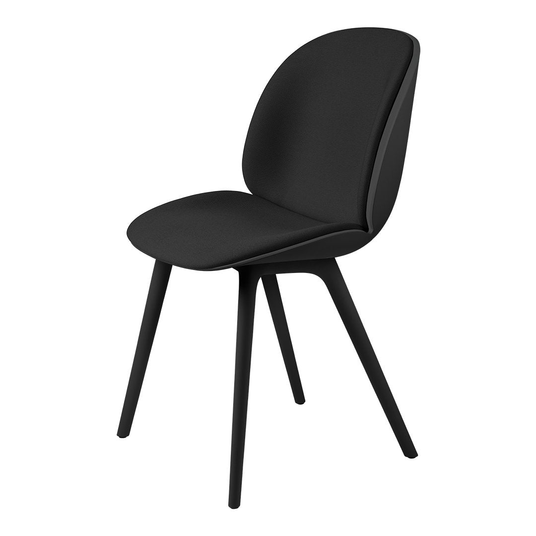 Beetle Dining Chair - Front Upholstered - Black Plastic Base
