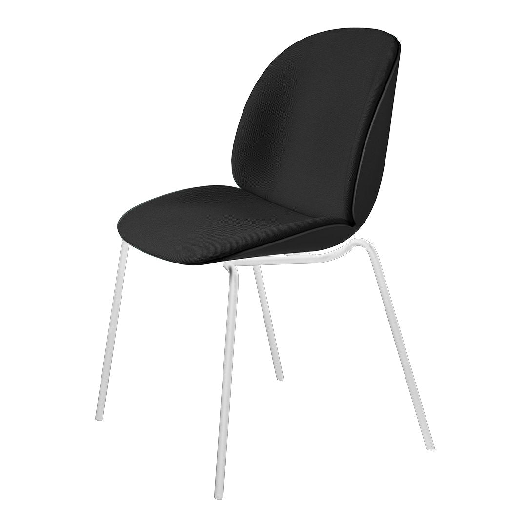 Beetle Dining Chair, Stackable - Front Upholstered - Chrome Base