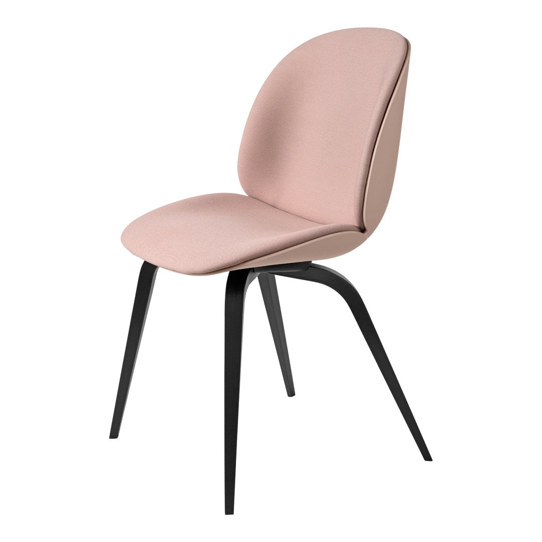 Beetle Dining Chair - Front Upholstered - Black Stained Beech Base