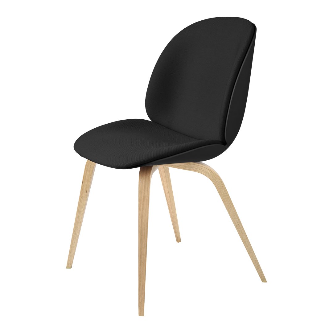 Beetle Dining Chair - Front Upholstered - Oak Lacquered Base