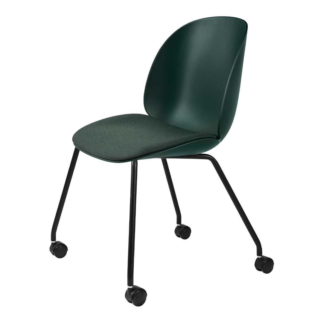 Beetle Meeting Chair - 4 Legs w/ Castors - Seat Upholstered