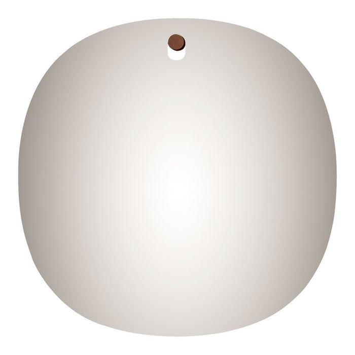 Minimalist round design in soft beige with a brown accent hole, featuring a smooth, matte finish. Perfect for modern decor.