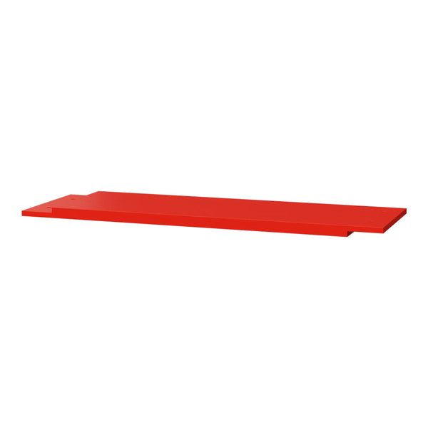 Sleek, flat surface in vibrant red with a smooth finish, perfect for modern decor.