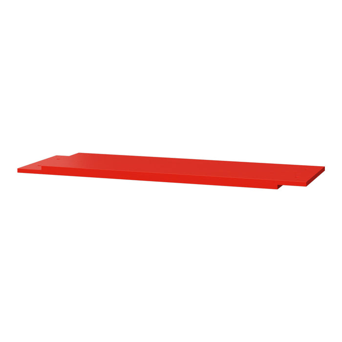 Sleek, flat surface in vibrant red with a smooth finish, perfect for modern decor.