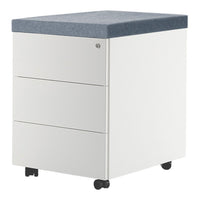 Mobile Metal Pedestal w/ Top Cushion