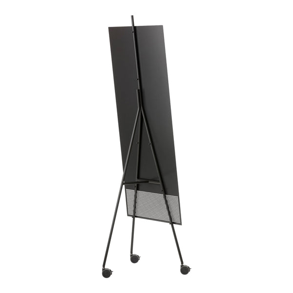 Black easel with a sleek, modern design and mesh pattern on the back for added texture. Versatile and stylish.