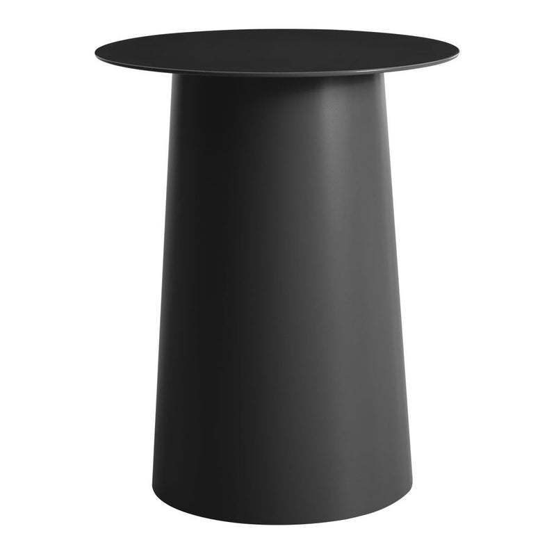 Sleek black modern table with a matte finish and minimalist design, perfect for contemporary decor.