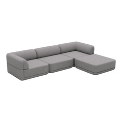 Cube Modular Sofa - Lounge & Ottoman Setup