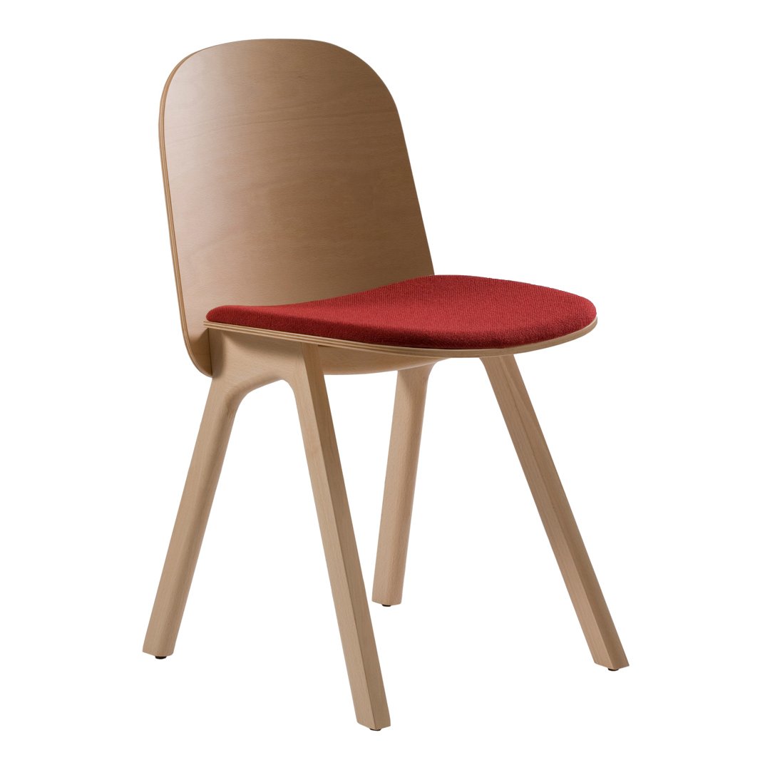 Wedge 360TM Side Chair - Seat Upholstered - Oak Frame