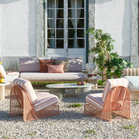 Riviera Outdoor Lounge Chair - Lacquered Metal Frame