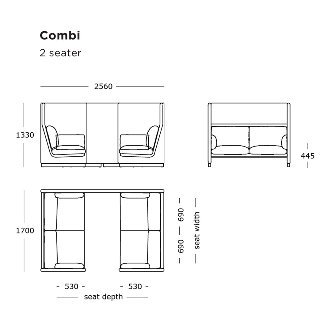 Case Combi 2 Seater Sofa