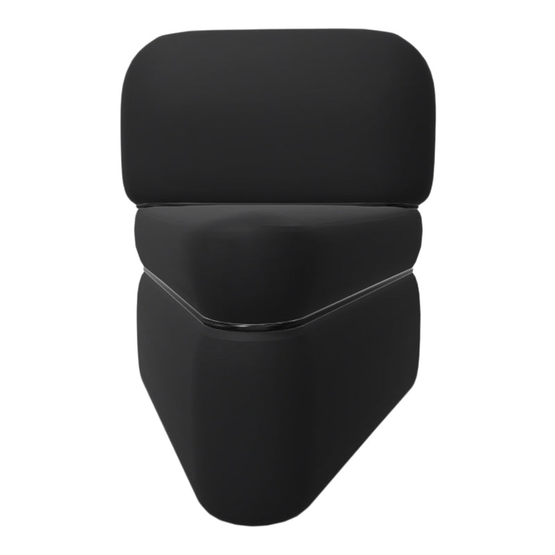 Black sculptural chair with smooth, modern contours and a minimalist design. Perfect for contemporary spaces.