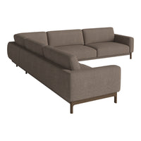 Neutral brown sectional sofa with a clean, modern design and subtle texture. Perfect for contemporary living spaces.
