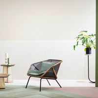 Colony Lounge Armchair - Walnut Frame - Seat Upholstered