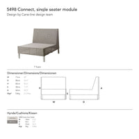 "Beige single-seater module with a textured, woven pattern, perfect for modern outdoor spaces."
