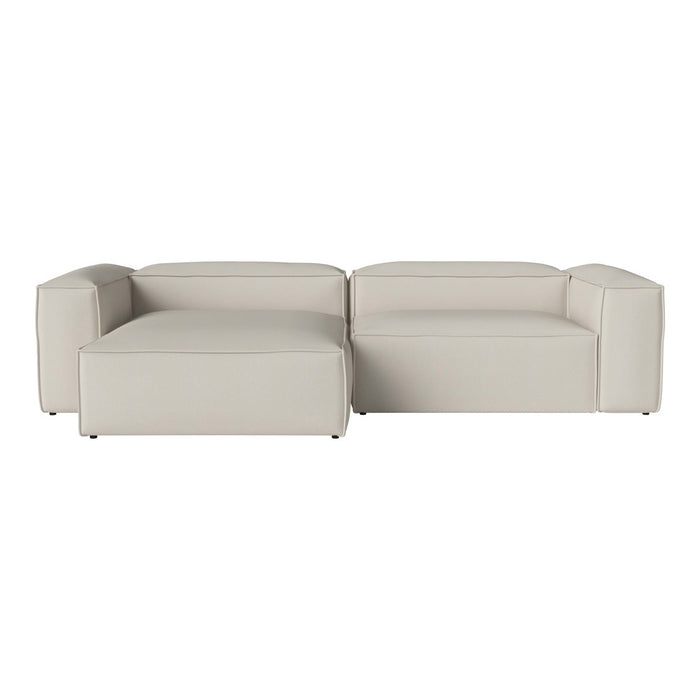 Beige modular sofa with a modern, minimalist design and smooth, clean lines. Perfect for contemporary interiors.
