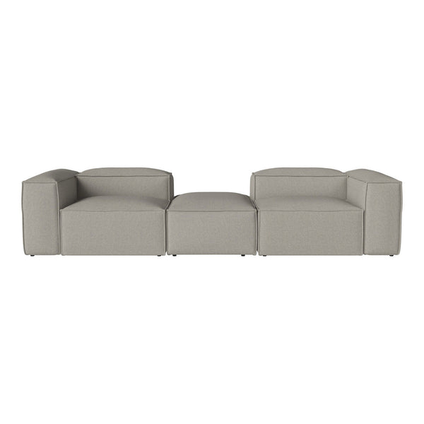 Stylish modular sofa in soft light gray with clean lines and minimalistic design. Perfect for modern decor.