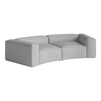 Gray sectional sofa with a sleek, modern design and subtle textured fabric pattern. Perfect for contemporary spaces.