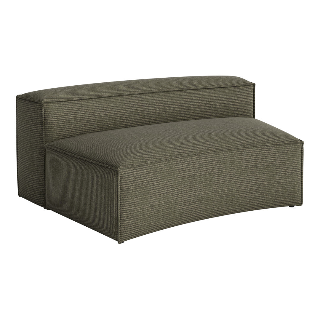 Green striped accent sofa with a modern design and soft texture, perfect for stylish home decor.