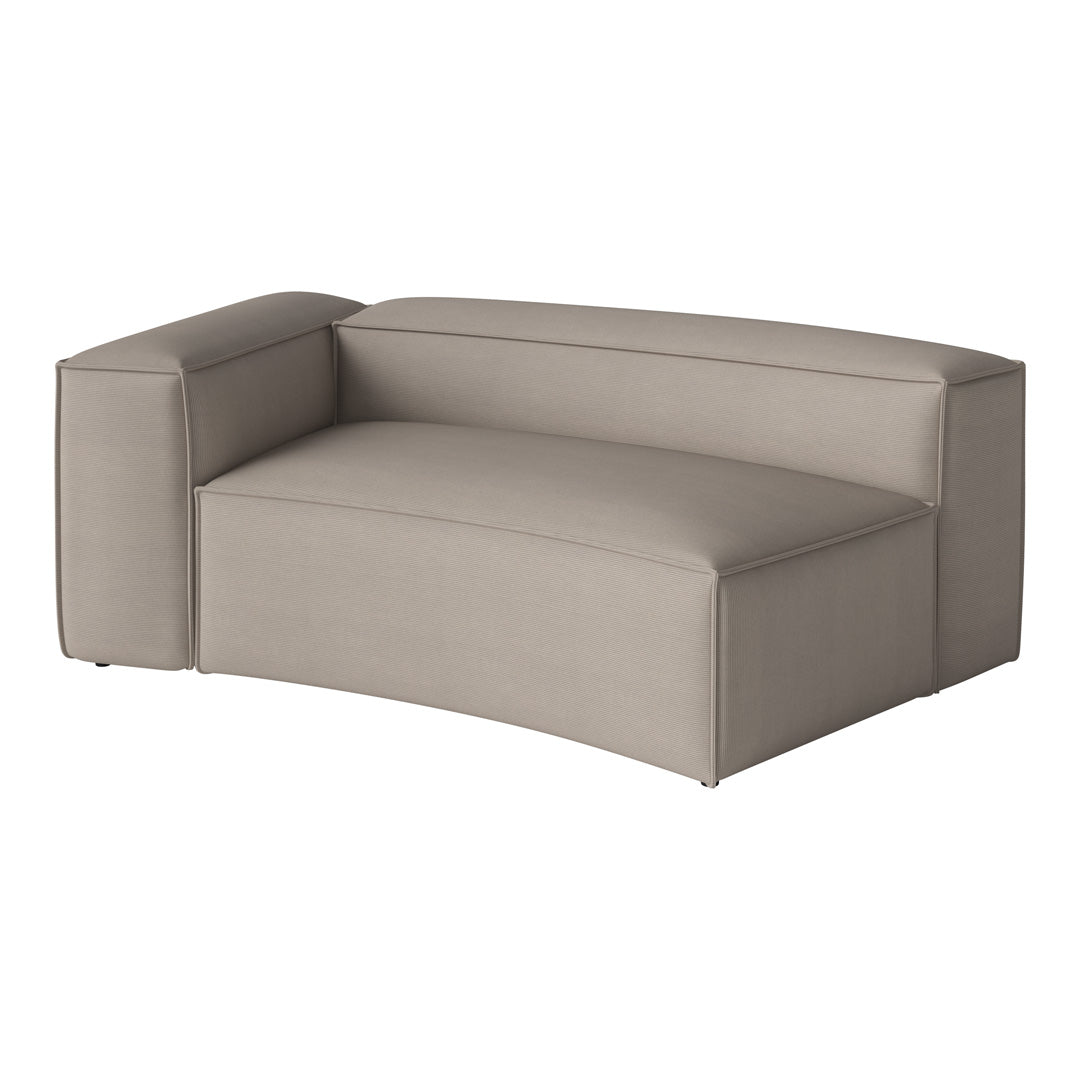 Neutral beige sofa with a sleek, minimalist design and smooth, textured upholstery for modern interiors.