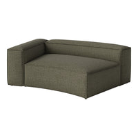 "Modern green sofa with subtle textured stripes, perfect for stylish living spaces."