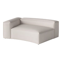 Light beige modern sofa with a sleek, minimalist design and smooth texture, perfect for contemporary spaces.