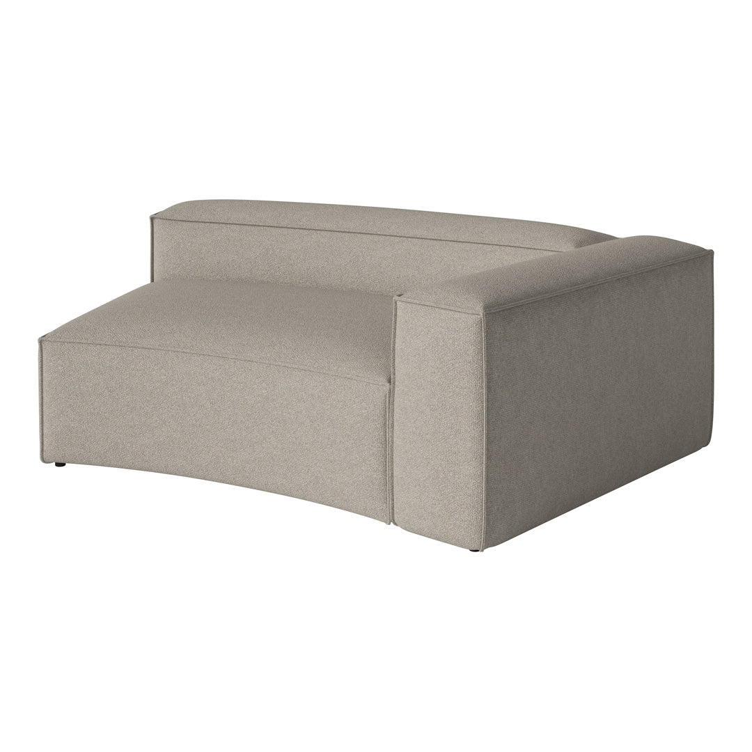 Gray upholstered modular sofa with a clean, textured finish and modern, minimalist design. Perfect for contemporary spaces.