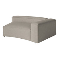 Gray upholstered modular sofa with a clean, textured finish and modern, minimalist design. Perfect for contemporary spaces.