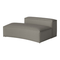 Gray sectional sofa with a sleek, smooth texture and subtle woven pattern for modern decor.
