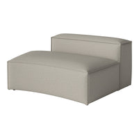 Beige upholstered loveseat with subtle textured pattern, offering a sleek and modern design for any living space.