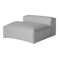 Light gray modular seating with a textured pattern, featuring clean lines and modern design. Ideal for versatile decor.