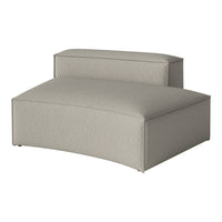 Light gray upholstered sectional, featuring a subtle textured pattern for a modern and cozy aesthetic.