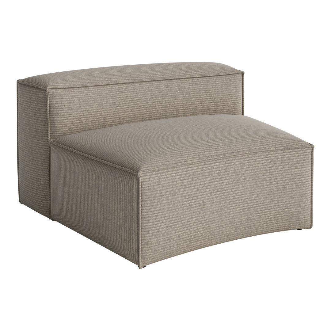 Gray upholstered chair featuring subtle striped texture for modern home decor.