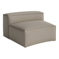 Gray upholstered chair featuring subtle striped texture for modern home decor.