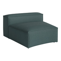 Teal upholstered chair with a subtle textured pattern, perfect for modern living spaces.
