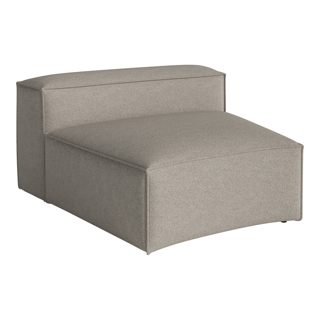 Gray upholstered modern chair with a textured fabric and minimalist design. Stylish and versatile for any space.