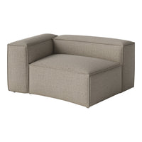 Modern gray sofa with subtle vertical stripes, offering a stylish and neutral design for any living space.