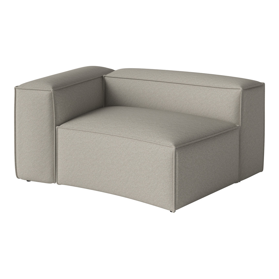 Light gray modular sofa with a textured, woven pattern, offering a sleek and modern design.