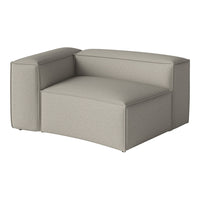 Light gray modular sofa with a textured, woven pattern, offering a sleek and modern design.