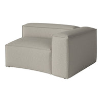 Light gray sectional armchair with a subtle textured pattern, ideal for modern and minimalist interiors.