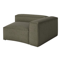 Green-striped modular armchair with textured fabric. Perfect for modern living spaces.