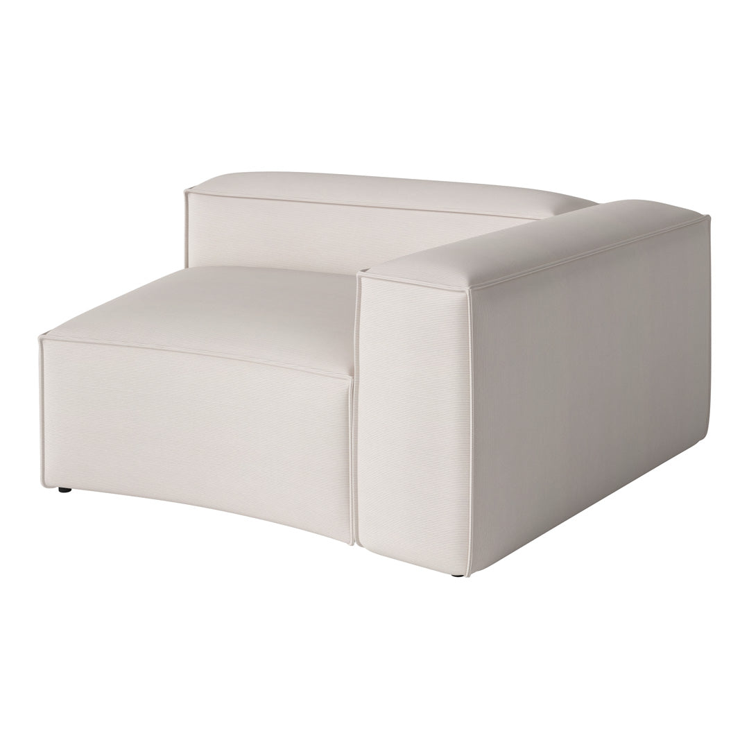Cream white sofa chair with a smooth texture and minimalist design, perfect for modern decor.