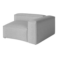 Gray modern upholstered accent chair with a soft textured fabric and clean lines. Perfect for contemporary decor.