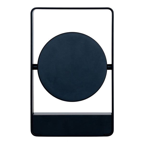 Black geometric frame with a solid circular design, showcasing a modern and minimalistic aesthetic.