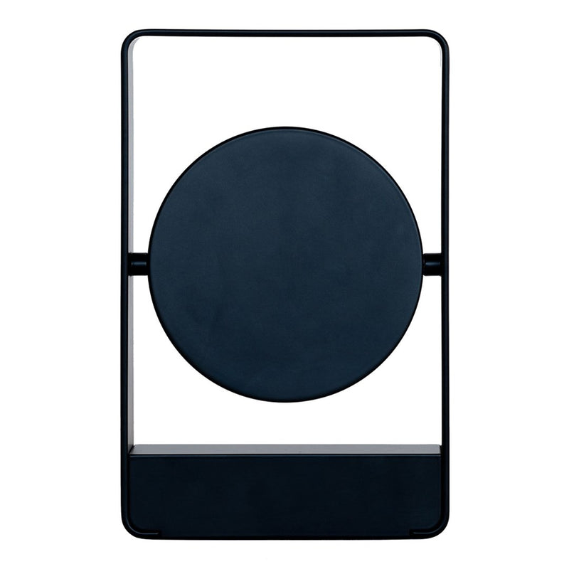 Black geometric frame with a solid circular design, showcasing a modern and minimalistic aesthetic.