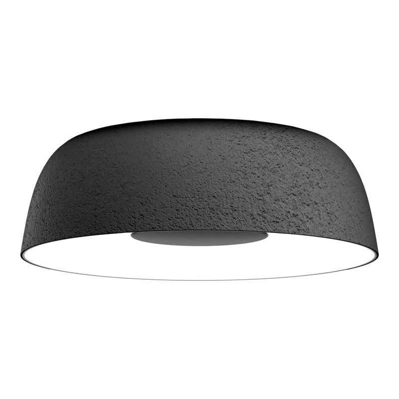Sleek black textured ceiling lamp with a minimalist design and modern aesthetic. Ideal for contemporary decor.