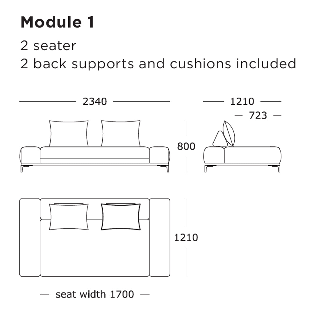 Wendelbo Define Modular Sofa (Modules 1-6) by 365° North | Design Public